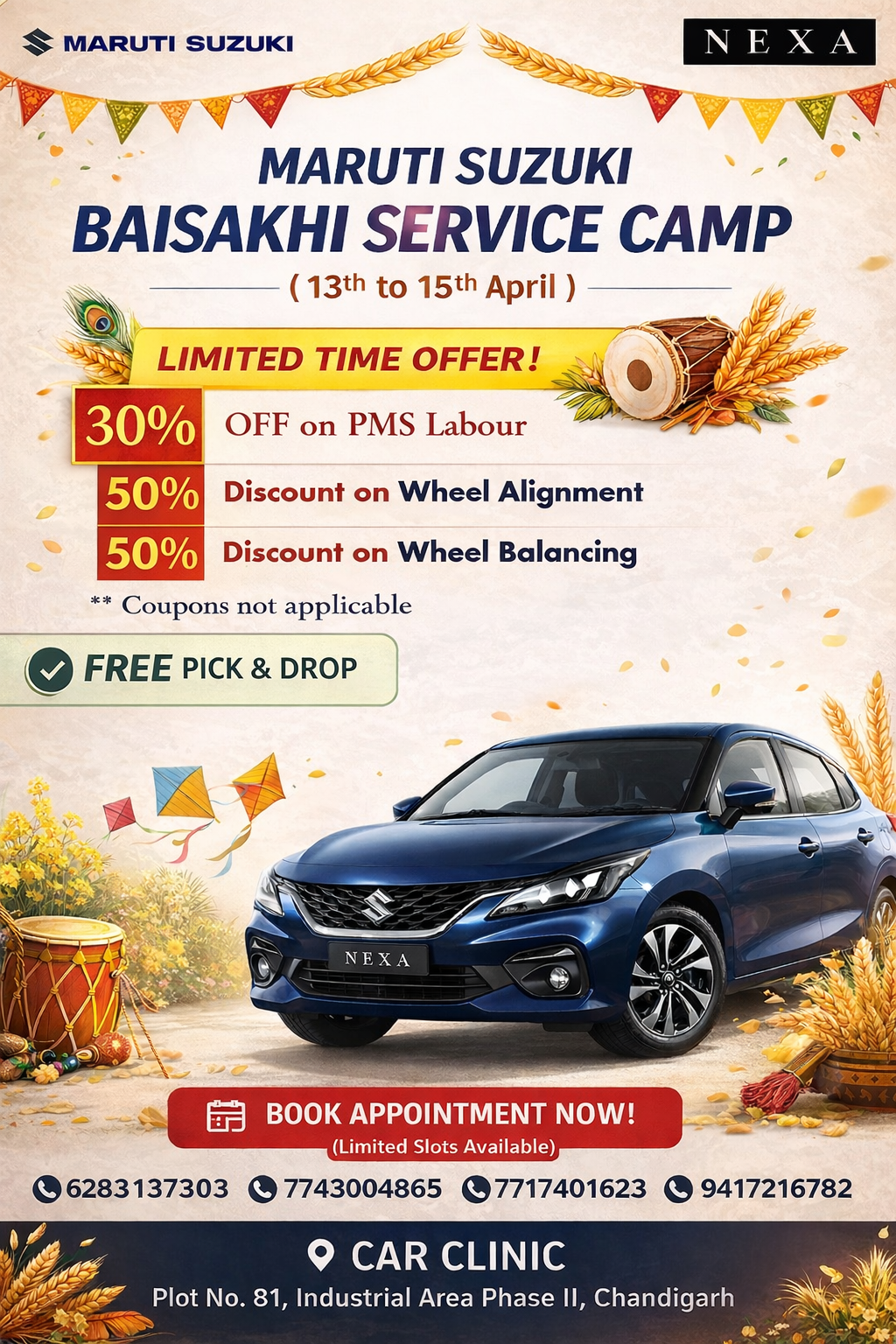 Car Clinic Baisakhi Service Camp poster